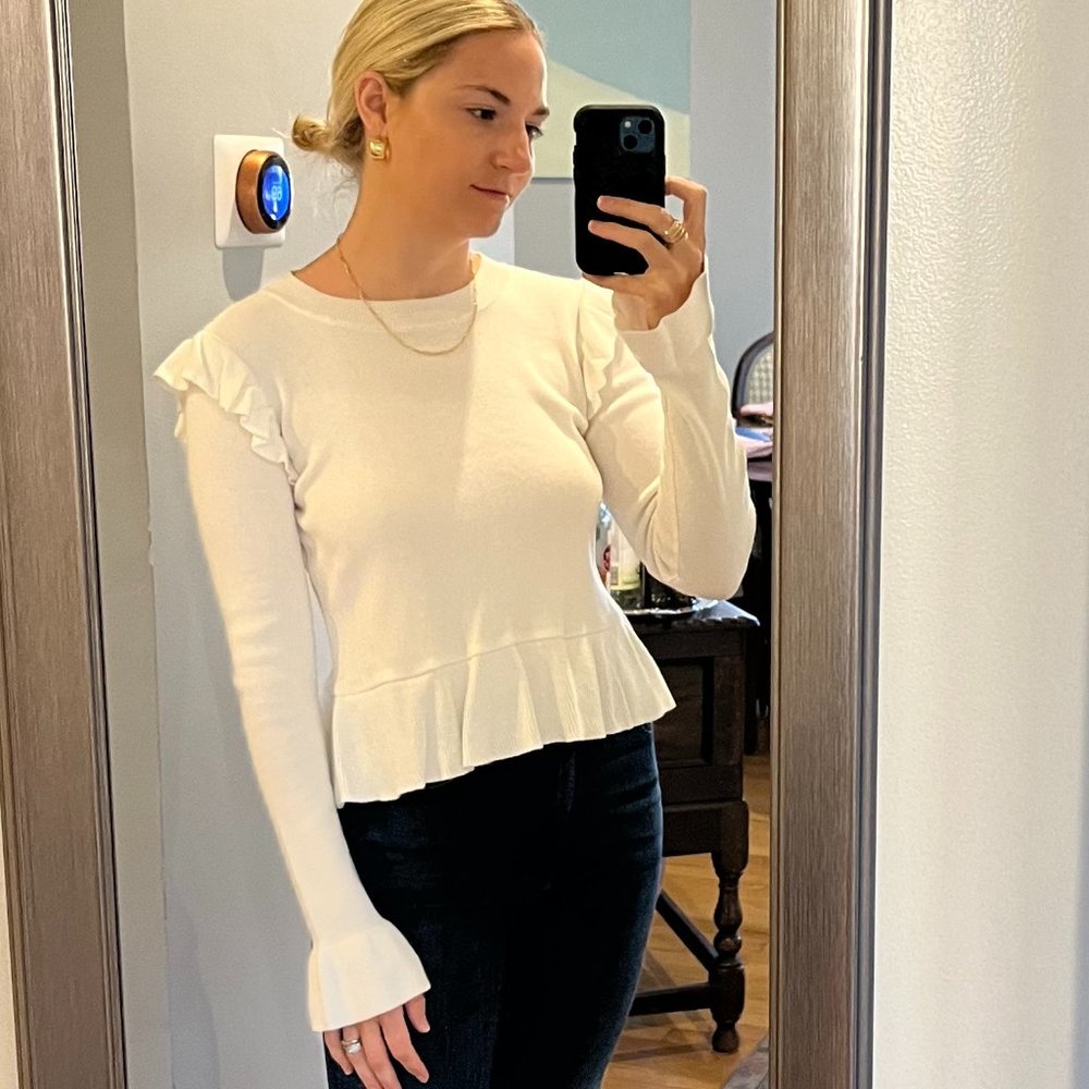 Flutter Sleeve Sweater - image 1